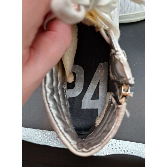 P448 Women's Palm High Top Sneaker Gold Toe Side Zip Euro 40/US 9 Designer Shoes - Picture 12 of 16